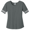 District Women's Heathered Charcoal/White Scorecard Tee