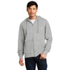 District Men's Light Heather Grey V.I.T. Fleece Full-Zip Hoodie