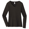 District Women's Black Very Important Tee Long Sleeve V-Neck