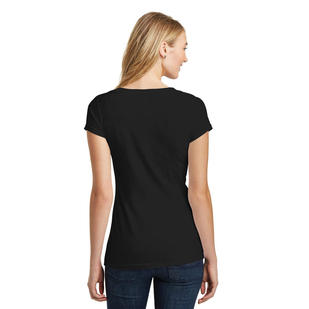District Women's Black Very Important Tee Deep V-Neck