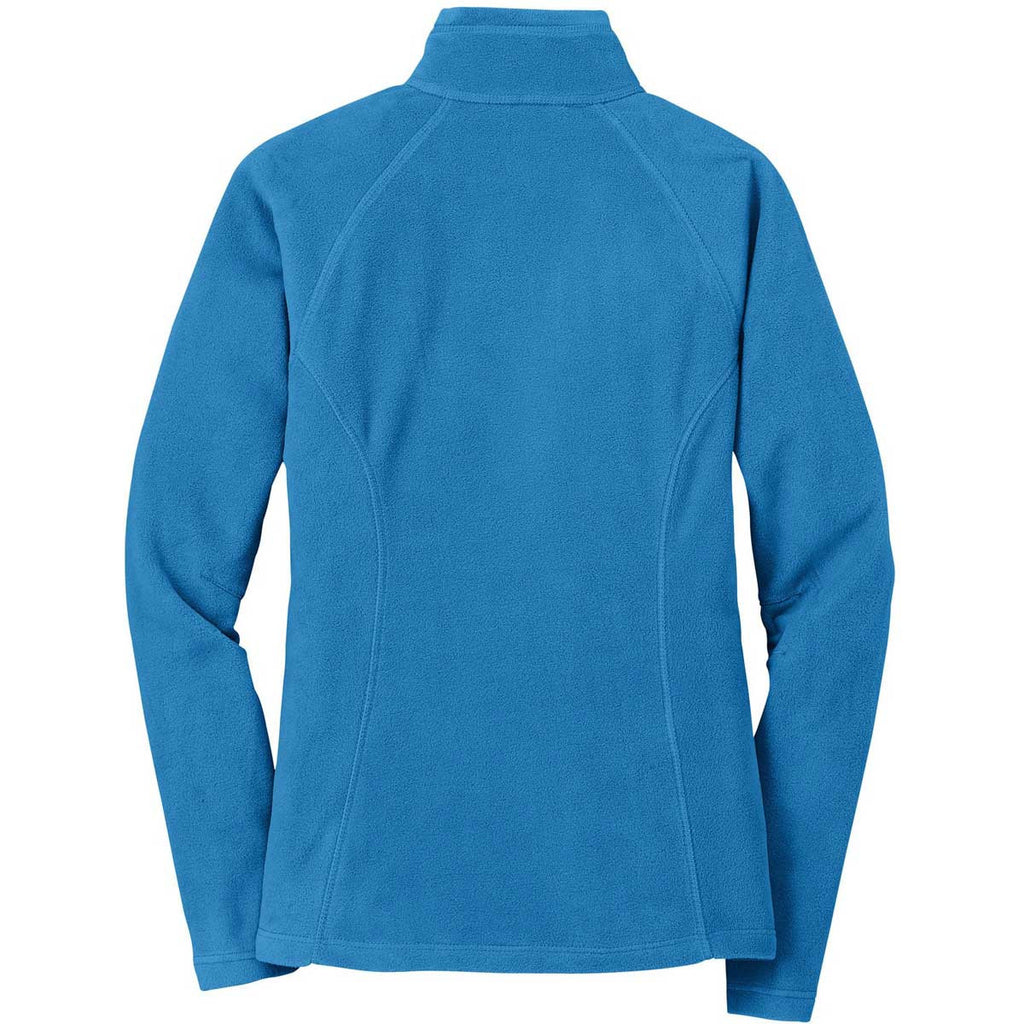 Eddie Bauer Women's Peak Blue Full-Zip Microfleece Jacket