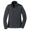 Eddie Bauer Women's Grey Steel/Black Full-Zip Sherpa Fleece Jacket
