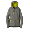 Eddie Bauer Women's Metal Grey/Grey Steel/Citron Sport Hooded Full-Zip Fleece Jacket