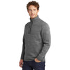 Eddie Bauer Men's Dark Grey Heather Sweater Fleece Quarter Zip