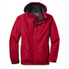 Eddie Bauer Men's Radish Red/Grey Steel Rain Jacket