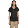 Econscious Women's Black Organic Cotton Short-Sleeve V-Neck T-Shirt