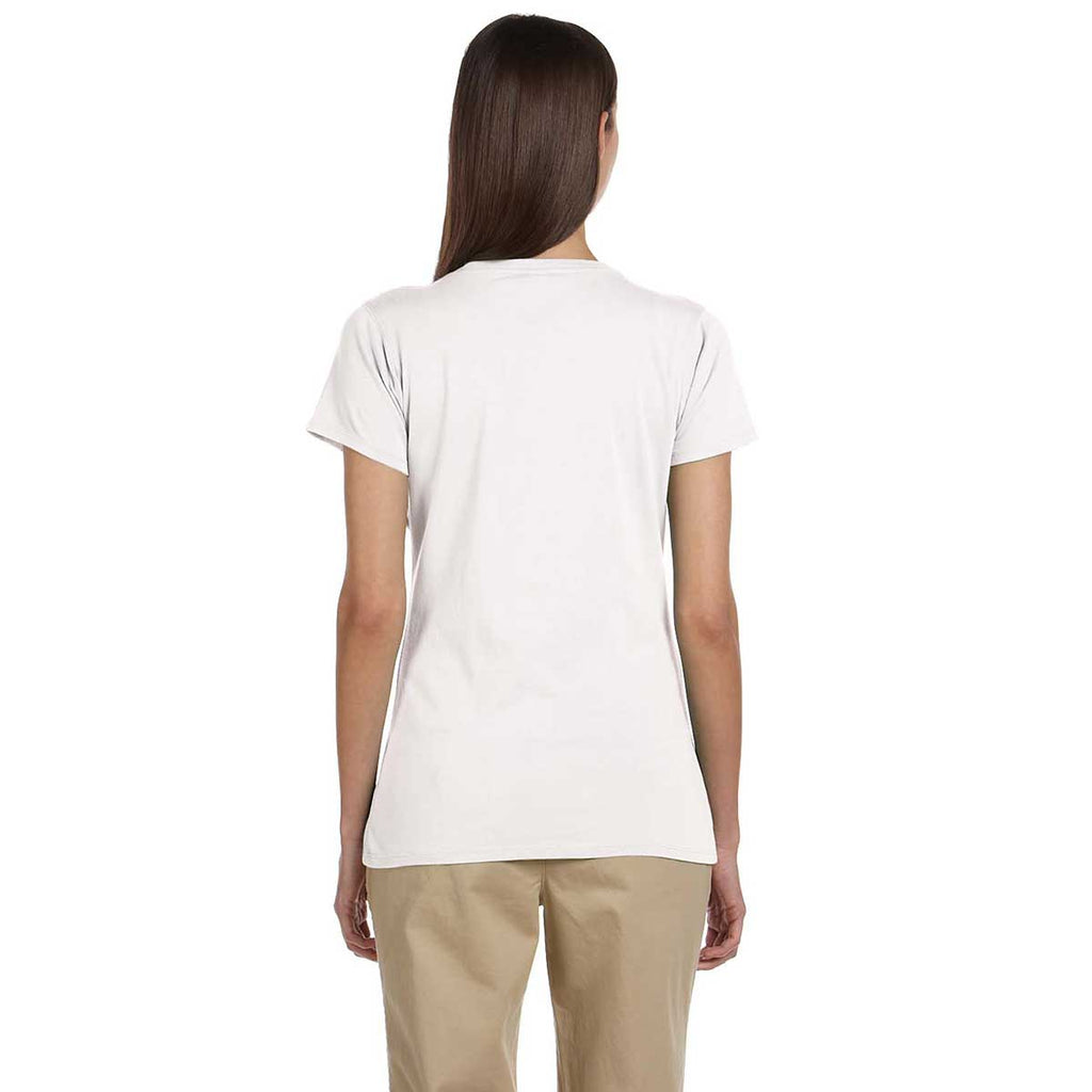 Econscious Women's White Organic Cotton Short-Sleeve V-Neck T-Shirt