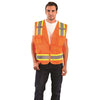 OccuNomix Men's Orange High Visibility Two-Tone Surveyor Mesh Vest