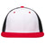 Pacific Headwear White/Black/Red Premium M2 Performance Trucker FlexFit Cap