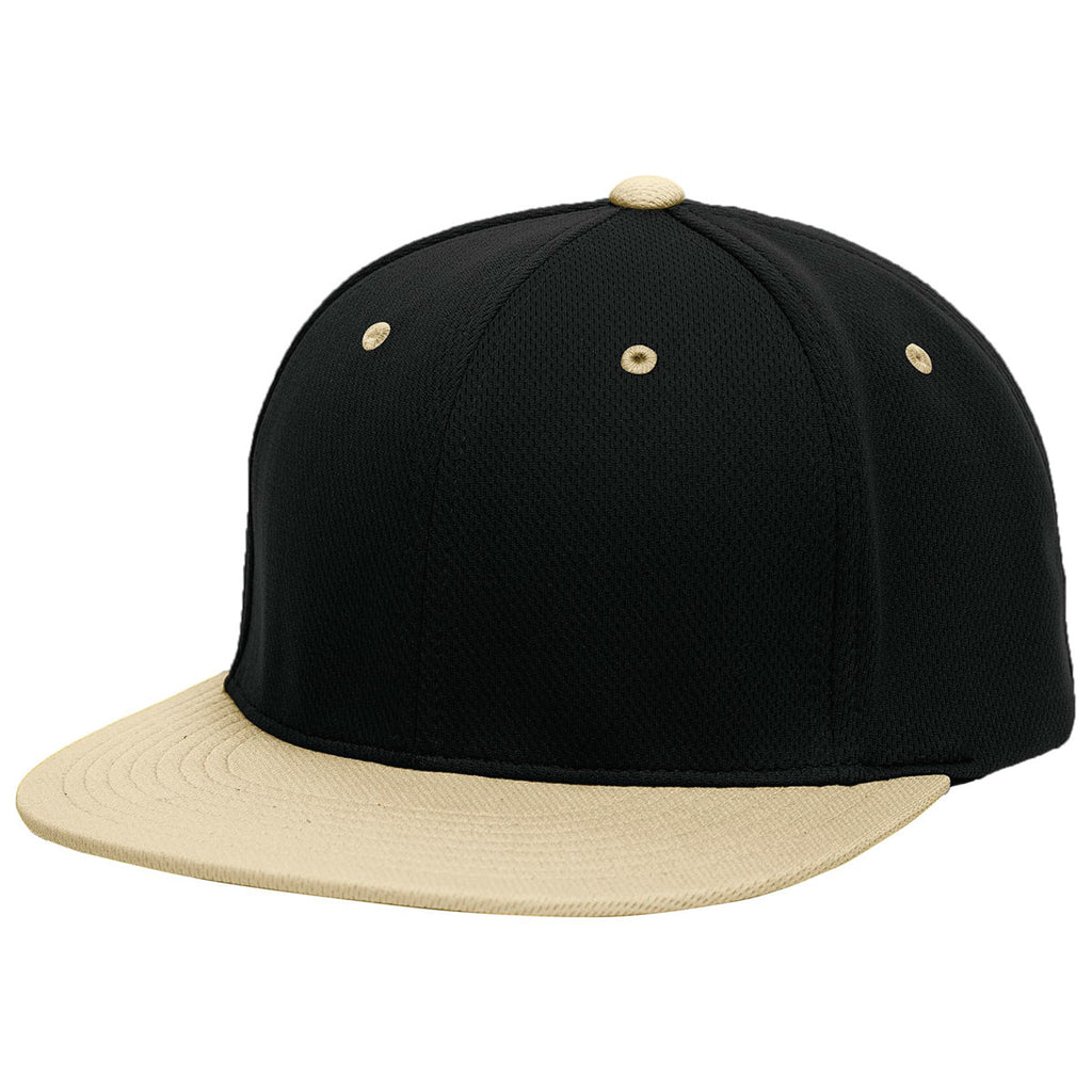 Pacific Headwear Black/Vegas Premium P-Tec FlexFit Cap