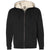 Independent Trading Co. Unisex Black/Natural Sherpa Lined Full-Zip Hooded Sweatshirt