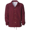 Independent Trading Co. Men's Cardinal Water Resistant Windbreaker Coaches Jacket