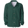 Independent Trading Co. Men's Forest Green Water Resistant Windbreaker Coaches Jacket