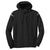 Sport-Tek Men's Black/White Tech Fleece Colorblock Hooded Sweatshirt