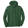 Sport-Tek Men's Forest Green/White Tech Fleece Colorblock Hooded Sweatshirt