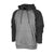 BAW Men's Heather Black/Black Raglan Sleeve Fleece Hooded