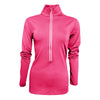 BAW Women's Neon Pink 1/2 Zip Comfort Weight Sweatshirt