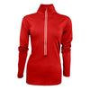 BAW Women's Red 1/2 Zip Comfort Weight Sweatshirt