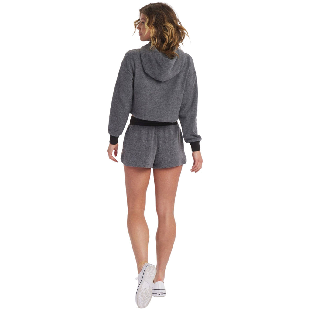 Feat Women's HazyBlack BlanketBlend Crop Hoodie