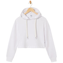 Feat Women's White TreeCell Plush Crop Hoodie