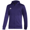 adidas Men's Team Collegiate Purple Melange/White Team Issue Full Zip Jacket