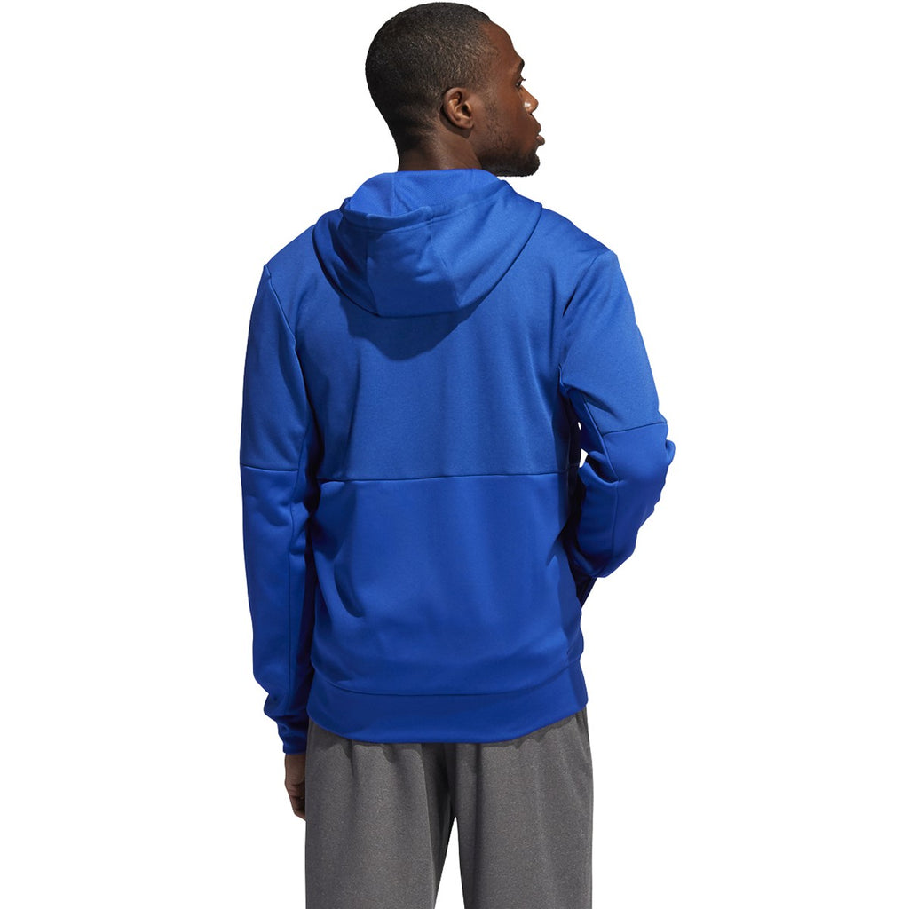 adidas Men's Team Royal Blue Melange/White Team Issue Full Zip Jacket