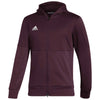 adidas Men's Team Maroon Melange/White Team Issue Full Zip Jacket