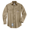 Carhartt Men's Khaki Flame-Resistant Work-Dry Lightweight Twill Shirt