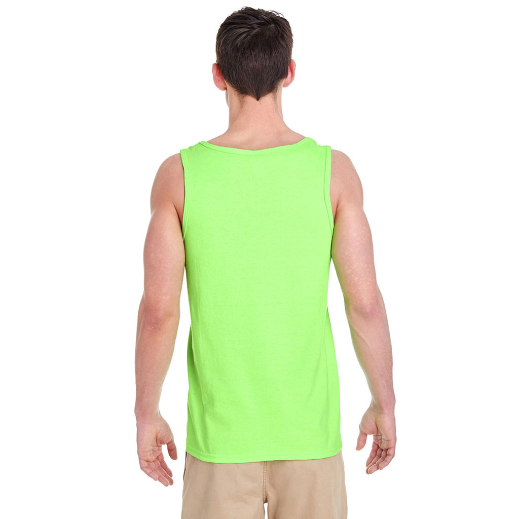 Gildan Men's Neon Green Heavy Cotton 5.3 oz. Tank