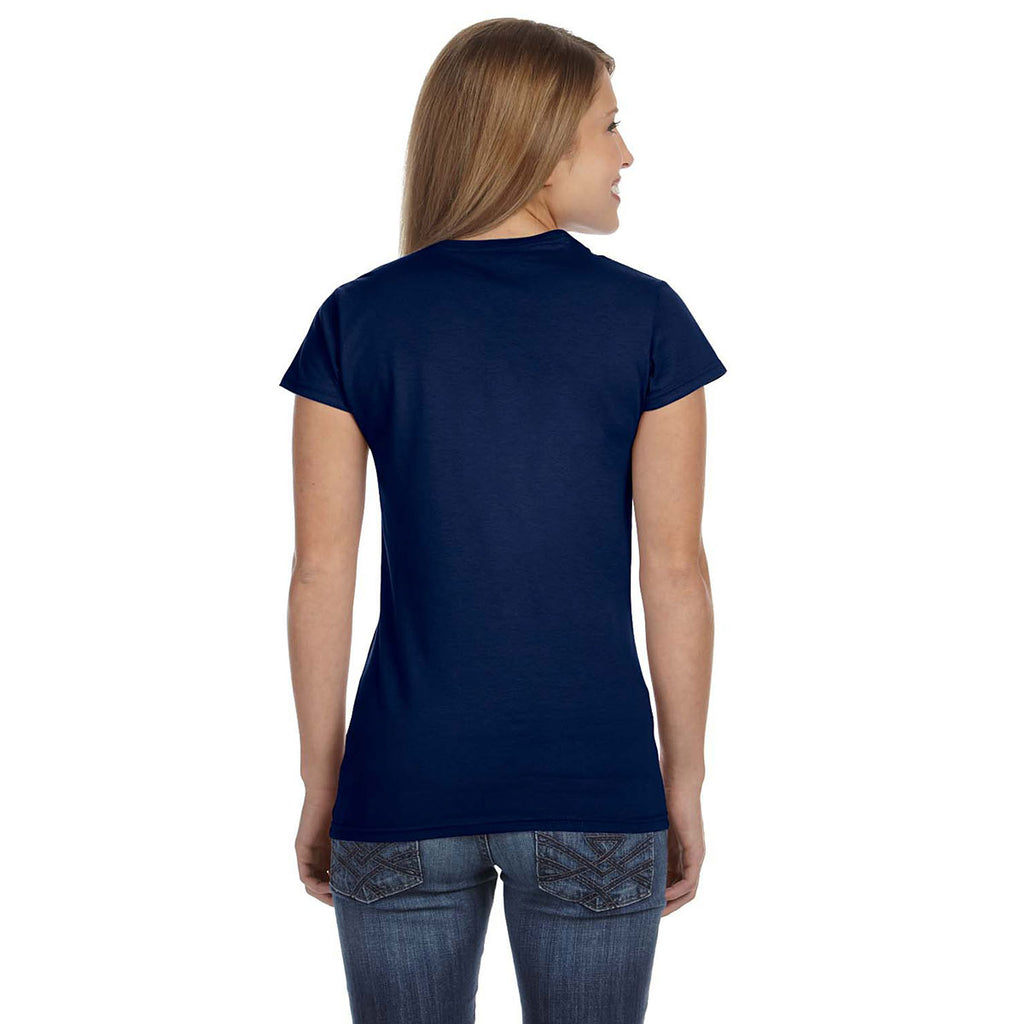 Gildan Women's Navy Softstyle 4.5 oz. Fitted T-Shirt