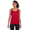 Gildan Women's Cherry Red Softstyle 4.5 oz. Fitted Tank