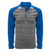 Levelwear Men's Heather Grey/Royal Vandal Quarter Zip