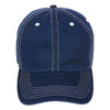 Paramount Apparel Navy Contrast Stitching Garment Washed Cap