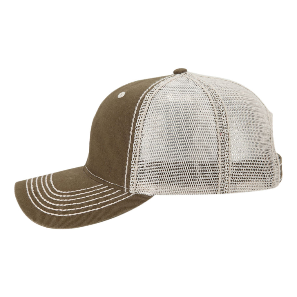 Paramount Apparel Earth Olive/Ivory Heavy Washed Cap