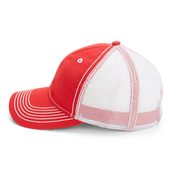 Paramount Apparel Red/White Heavy Washed Cap