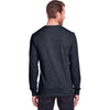 Fruit of the Loom Men's Black Ink Heather ICONIC Long Sleeve T-Shirt