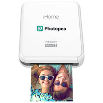 iHome White PocketPrint3 Smartphone Photo Printer