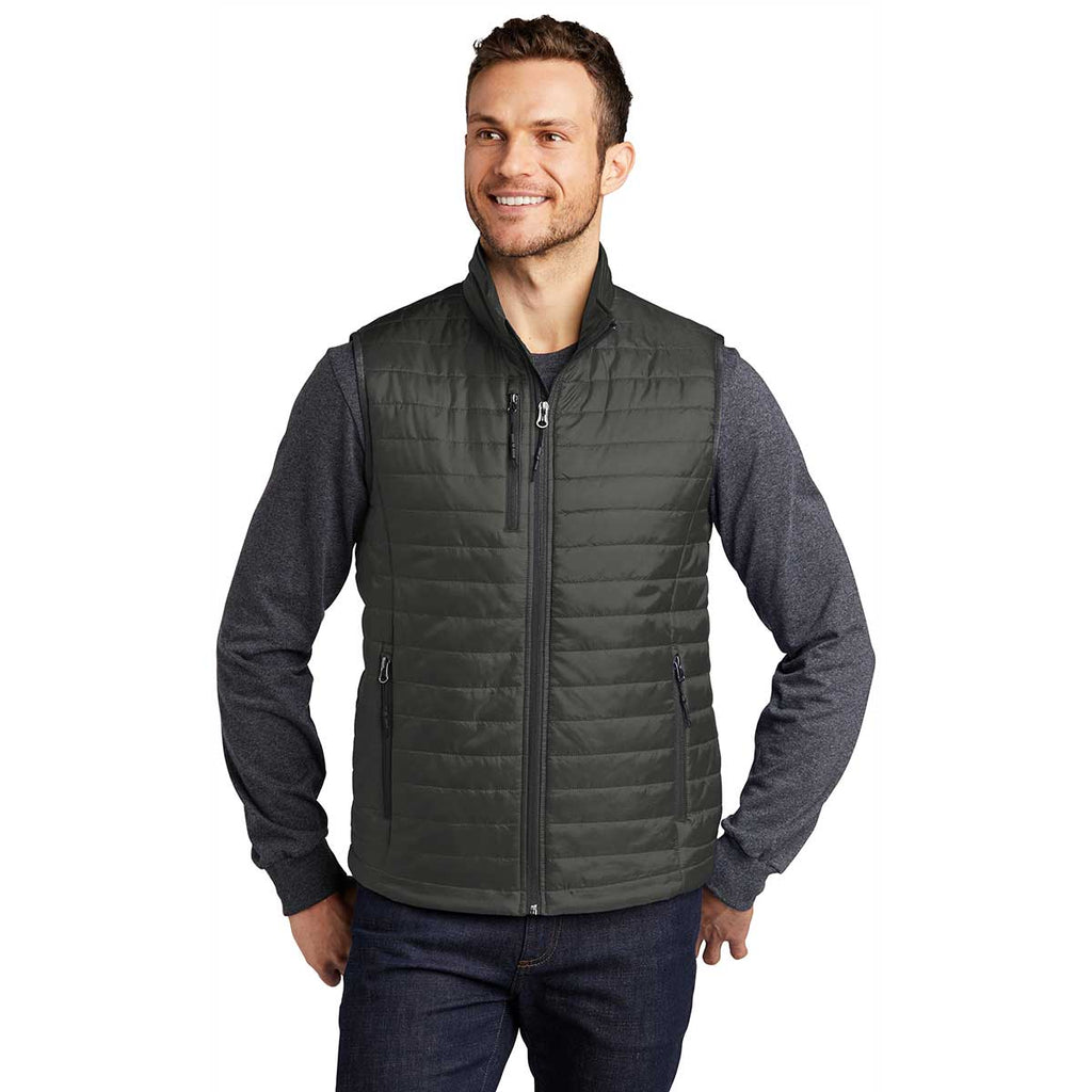 Port Authority Men's Sterling Grey/ Graphite Packable Puffy Vest