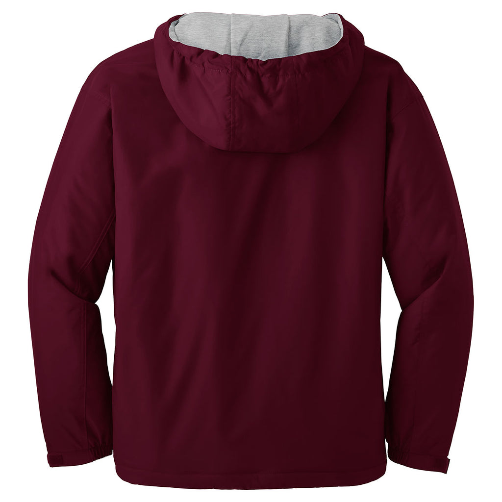 Port Authority Men's Maroon/Light Oxford Team Jacket