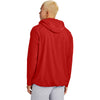 Sport-Tek Men's Deep Red Repeat 1/2-Zip Long Sleeve Hooded Jacket