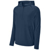 Sport-Tek Men's True Navy Repeat 1/2-Zip Long Sleeve Hooded Jacket