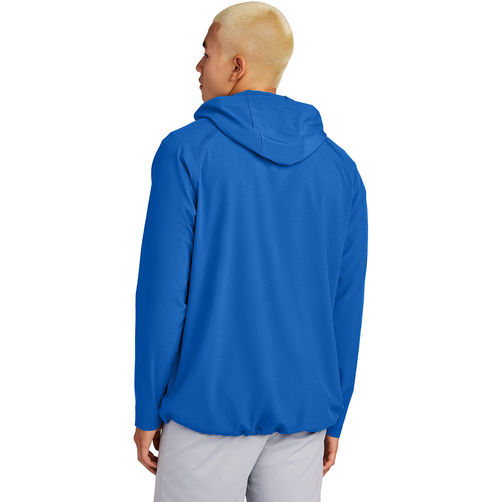 Sport-Tek Men's True Royal Repeat 1/2-Zip Long Sleeve Hooded Jacket