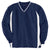 Sport-Tek Men's True Navy/White Tipped V-Neck Raglan Wind Shirt