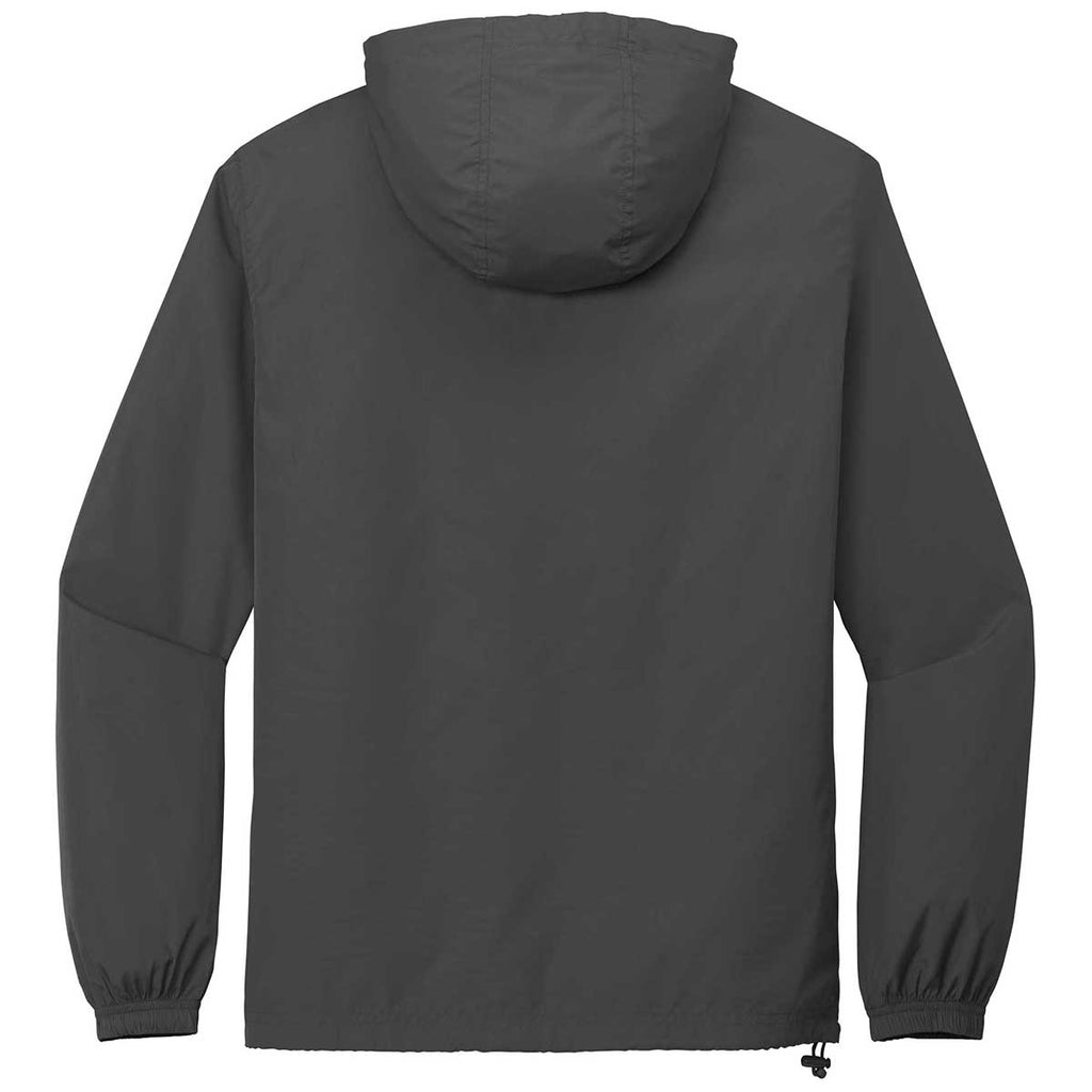 Sport-Tek Men's Graphite Grey Packable Anorak