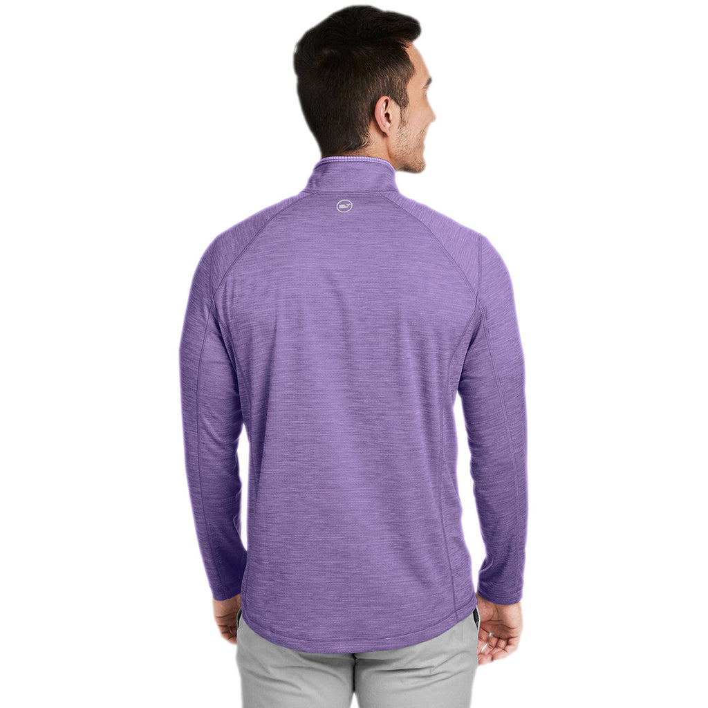 Vineyard Vines Men's Collegiate Purple Sankaty Quarter-Zip Pullover