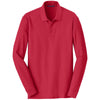 Port Authority Men's Rich Red Long Sleeve Core Classic Pique Polo