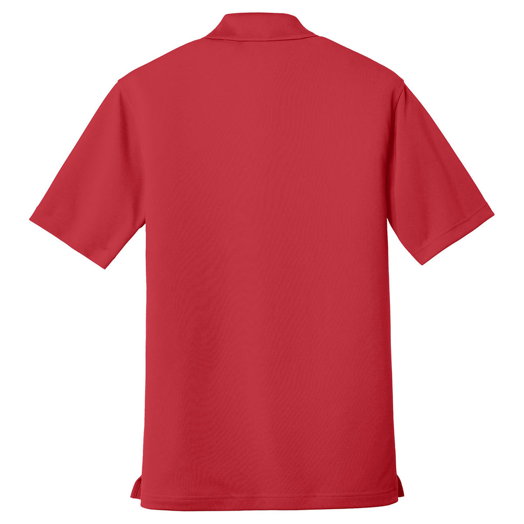 Port Authority Men's Rich Red Dry Zone UV Micro-Mesh Pocket Polo