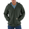 Carhartt Men's Olive Midweight Hooded Zip Front Sweatshirt