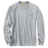Carhartt Men's Heather Grey Workwear Pocket Long Sleeve T-Shirt