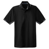 Port Authority Men's Black/Iron Grey Dry Zone Colorblock Ottoman Polo